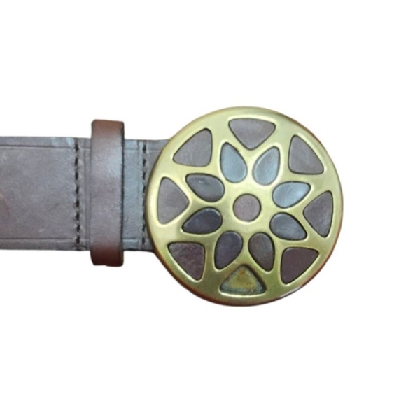 Coldwater Creek Women's Leather Belt, Brown Size L - Picture 4 of 12